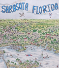 Pictorial birds-eye view of Sarasota, Florida by Rees.