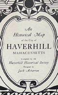 Original 1940 pictorial historical map of Haverhill, Massachusetts