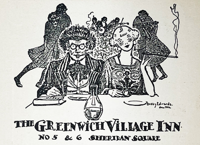 Bobby Edwards art for Greenwich Village Inn, 1924.