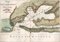 Antique engraved plan of Pensacola, Florida and Santa Rosa Island