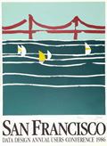 Poster of San Francisco Bay and bridge.