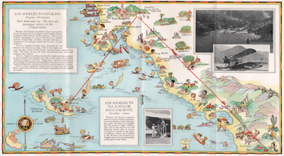 Ruth Taylor White 1929 cartograph for Western Air Express