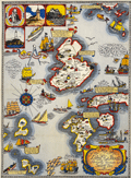 Pictorial map of the Isle of Shoals from 1927 by Elizabeth Shurtleff.