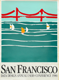 Poster of San Francisco Bay and bridge.