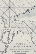 Nautical chart of the Detroit du Banca or Bangka Strait