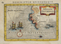 Old nautical antique sea chart map of Spitsbergen, Norway by Bertius