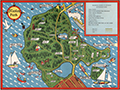 1940 map of Stanley Park, Vancouver, Canada by Peter Hugh Page.