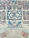Plan of Vieux Carre or French Quarter in New Orleans by April Fell.