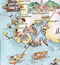 Ruth Taylor White airline route map LA to Catalina from 1929.