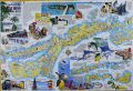 Pictorial map of the middle Florida Keys including Marathon Key.