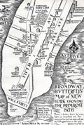 Map of Manhattan, New York for Broadway Butterflys by Held.