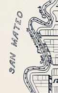 Map of Palo Alto, California in Santa Clara County, 1924.