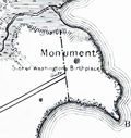 Lindenkohl's map of Washington's birthplace in Virginia.