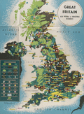 Pictorial map of Great Britain's many resources from 1942.