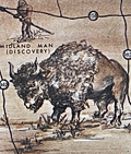 Old-west style pictorial map of the Permian Basin by Bill Holm.