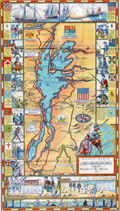 Larter's historical pictorial map of the Lake Champlain area, 1939.