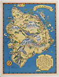 Cartograph or pictorial map of the island of Hawaii by White.