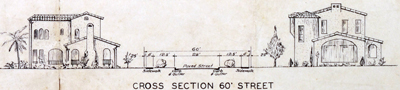 Bungalows on a 60' street cross section for a development- 