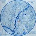 Topographical map region five miles Dartmouth campus. 1913.