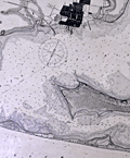 1892 nautical chart of the entrance to Pensacola Harbor, Florida.
