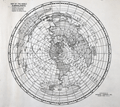 Azimuthal world map Centered on Malden, Mass USA