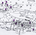 Nautical chart of the Island of New Providence, Bahamas.