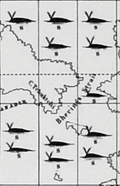 Matthew Maury's third edition chart of whale sightings.