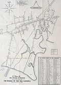 Hyannis, Mass. map of sea captain's homes by Dr. Charles Harris, 1939.