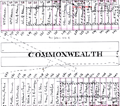 1881 manuscript plan Back Bay Commonwealth Ave. Boston Mass.