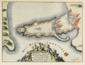 Antique plan of the fortifications at Syracuse, Sicily