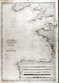 Antique nautical chart of the west coast of France and England