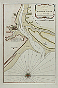 Antique chart of Kent coast near Rye, England