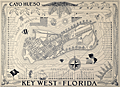 Pictorial map of Cayo Hueso or Key West, Florida by Arthur Suchy.