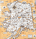 Dudley Chase pictorial Map of Alaska, the 49th State. 1959.