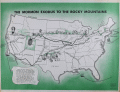Map of The Mormon Exodus to the Rocky Mountains