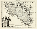 Antique map of the Balearic island of Menorca ("Minorca")