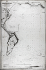 Antique chart of the Dorset, England coast with Weymouth and Portland