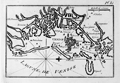 Antique harbor plan of Venice, Italy and its nearby islands