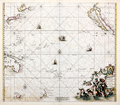 Antique chart of Pacific and Australia with California as an island