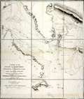 Antique nautical chart of the oast of Hampshire, England