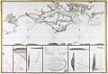 Copperplate engraved sea chart of the Isle of Wight