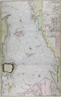 Large, bold sea chart of the Kattegat