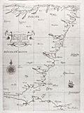 Rare chart of Scotland with Edinburgh and Aberdeen