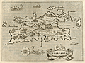 Early map of the Greek island of Karpathos by Porcacchi,