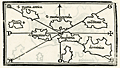 Very early map featuring the Leeward Islands of the Lesser Antilles