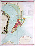 Antique plan of Macau or Macao, China