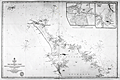 Antique chart of the north part of New Zealand North Island.