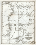 Antique chart of the coasts of the Irish Sea.