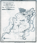  Antique chart of Gloucester, Massachusetts and Cape Ann Harbor.