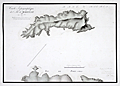 Antique manuscript map of Bagueau and Port-Cros, in the îles d'Hyères.